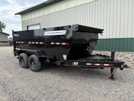 New 2026 14'x83  14k PJ DT1 Low Pro Telescopic Dump Trailer