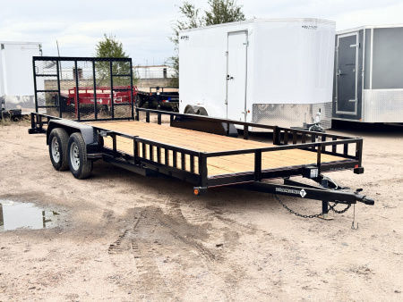 New 2026 Diamond T 7-20 Tandem Axle Ramp Gate Utility W/ ATV Ramps 7K GVWR