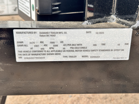 New 2026 Diamond T 7-20 Tandem Axle Ramp Gate Utility W/ ATV Ramps 7K GVWR