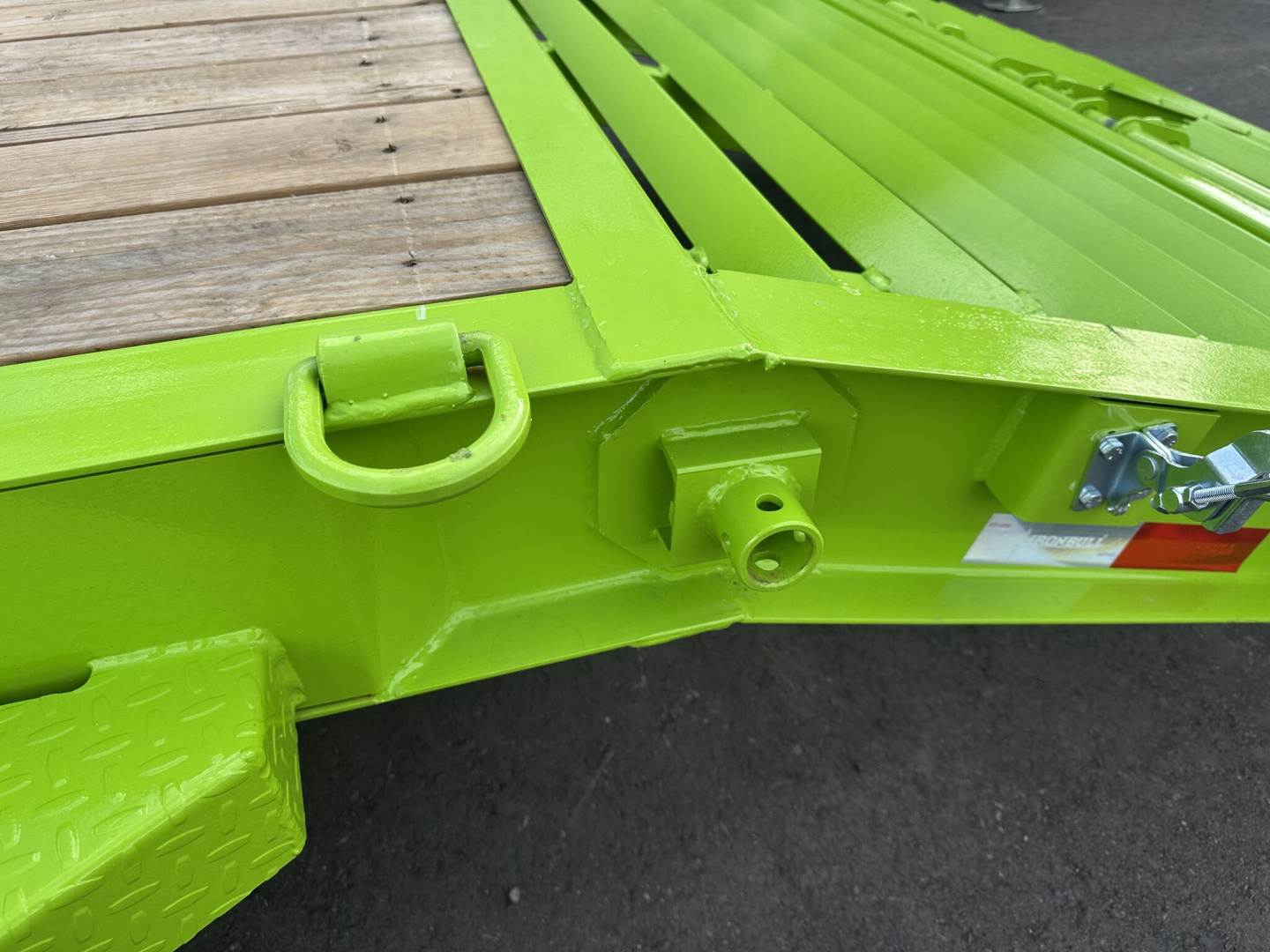 New EWB 83X20 (17+3) 14K EQUIPMENT TRAILER W/ JUMBO RAMPS - NEON GREEN