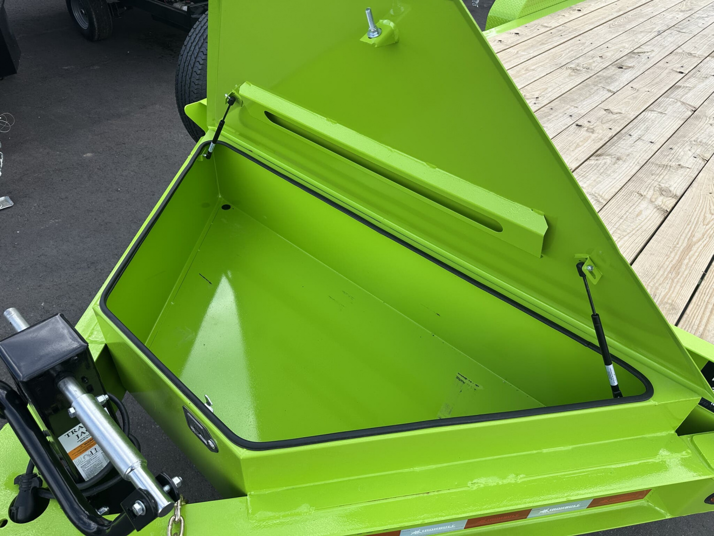 New EWB 83X20 (17+3) 14K EQUIPMENT TRAILER W/ JUMBO RAMPS - NEON GREEN