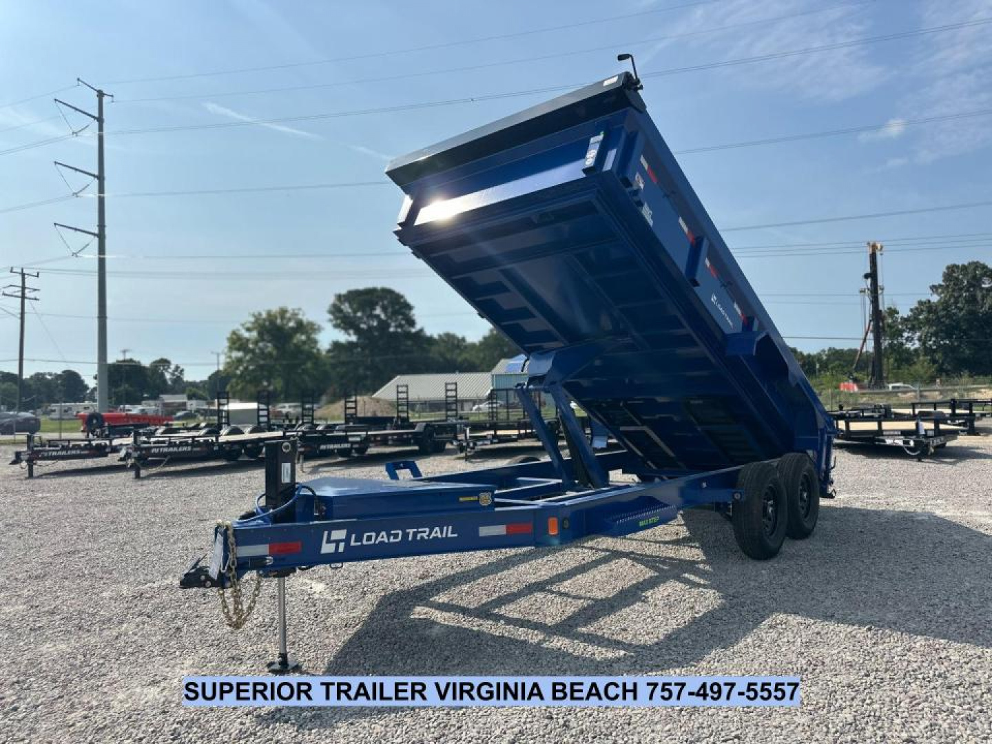 New 2026 Load Trail 7X16 14K Low Pro w/ 2' Sides Dump Trailer