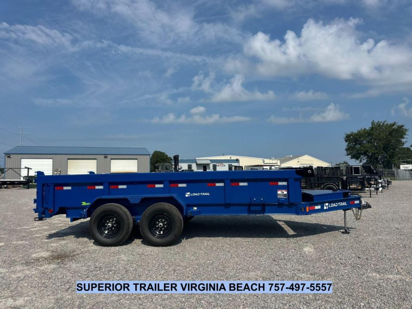 New 2026 Load Trail 7X16 14K Low Pro w/ 2' Sides Dump Trailer