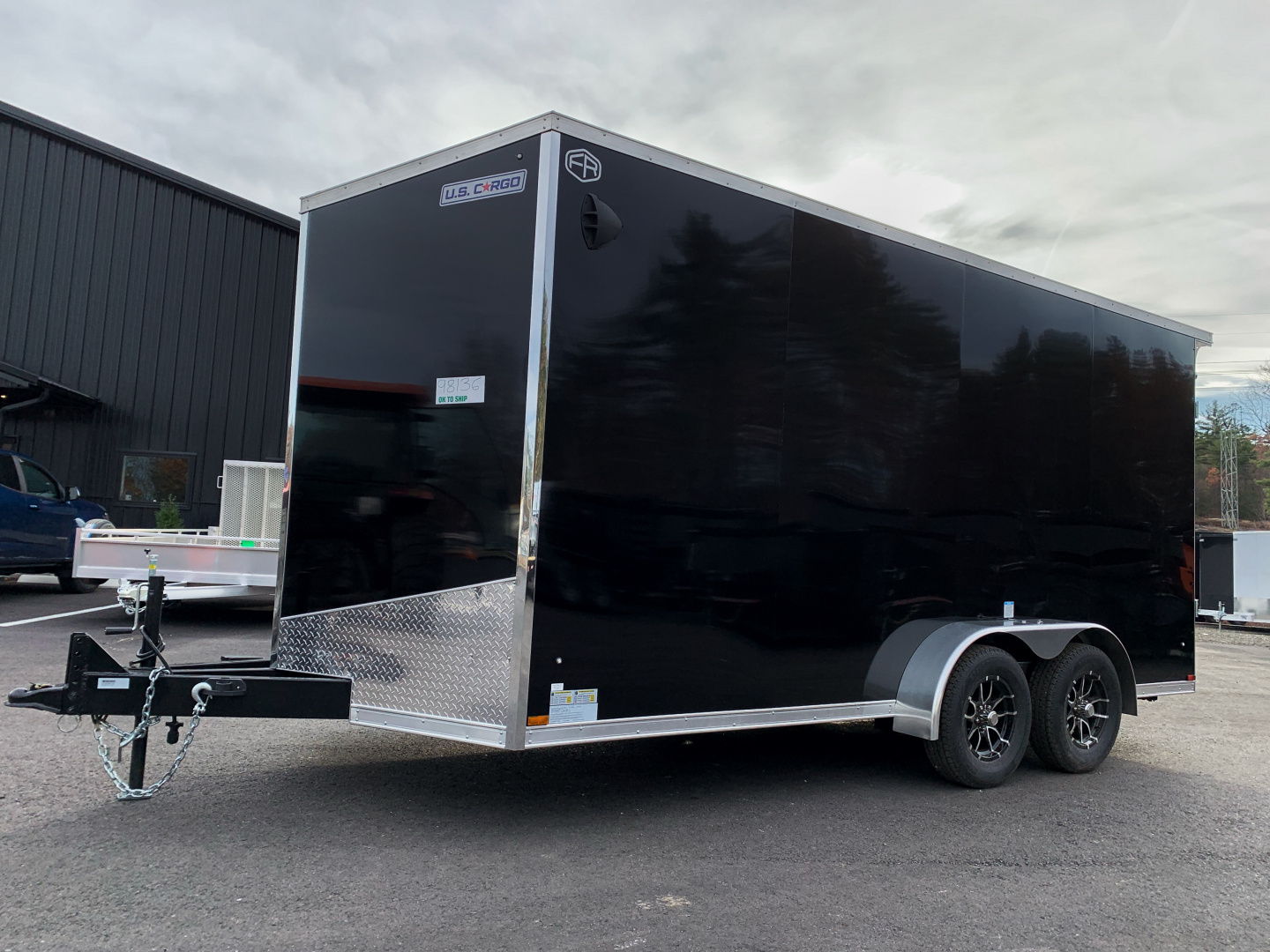 New 2026 US Cargo 7X16+ 2ft V-Nose / I-Beam Frame / 7' Interior / Polycore - 7000GVW