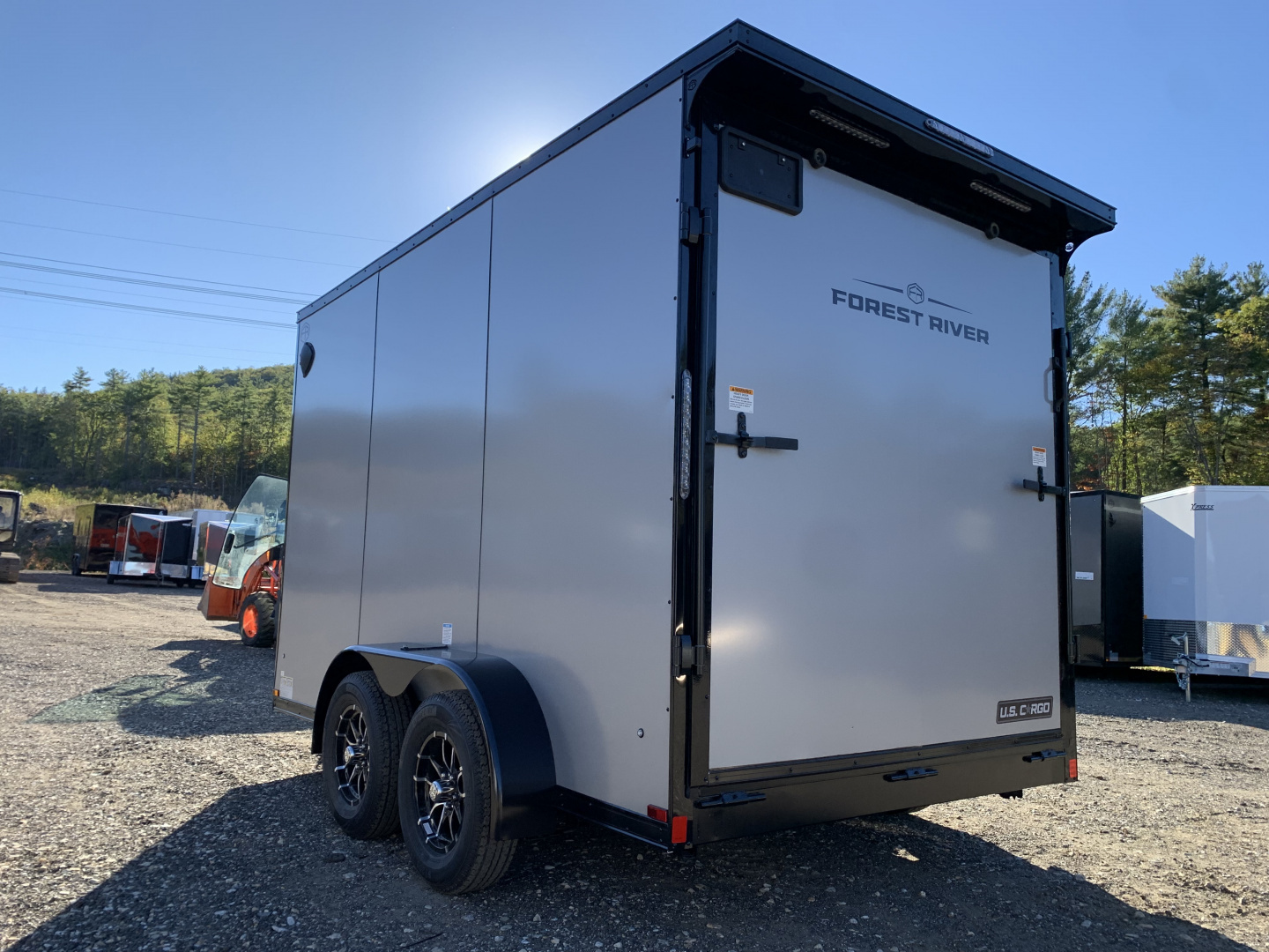 New 2026 US Cargo 7X12+ 2ft V-Nose /Polycore/ I-Beam Frame / 7' interior / Blackout - 7000GVW