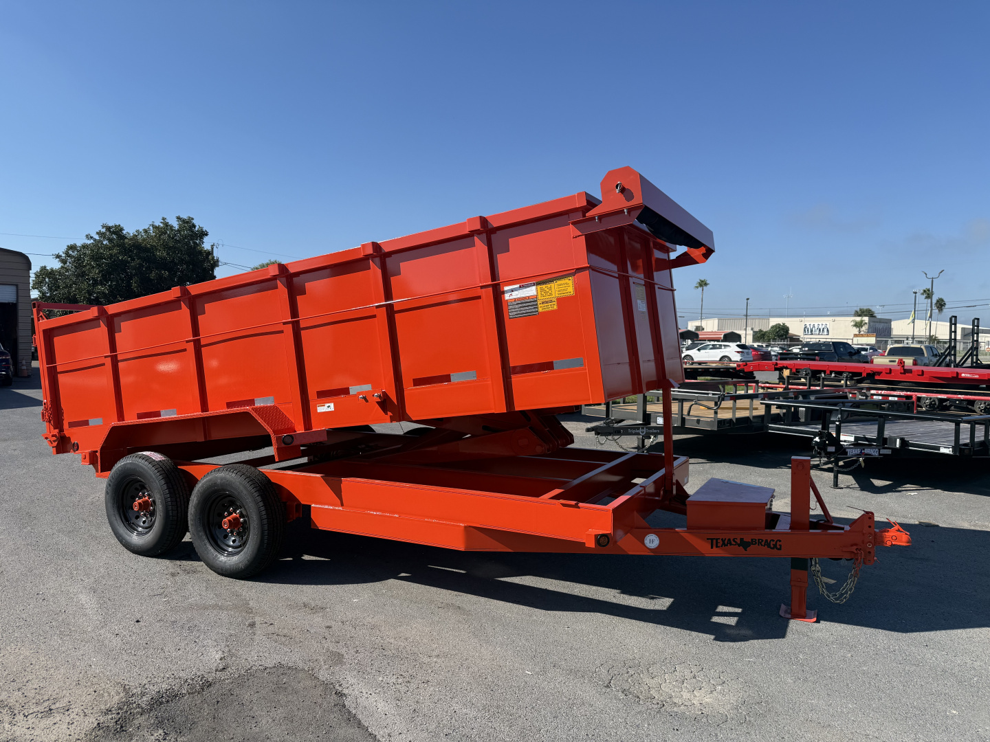 New 2025 Texas Bragg Trailers 7x16 3ft Walls Dump Trailer