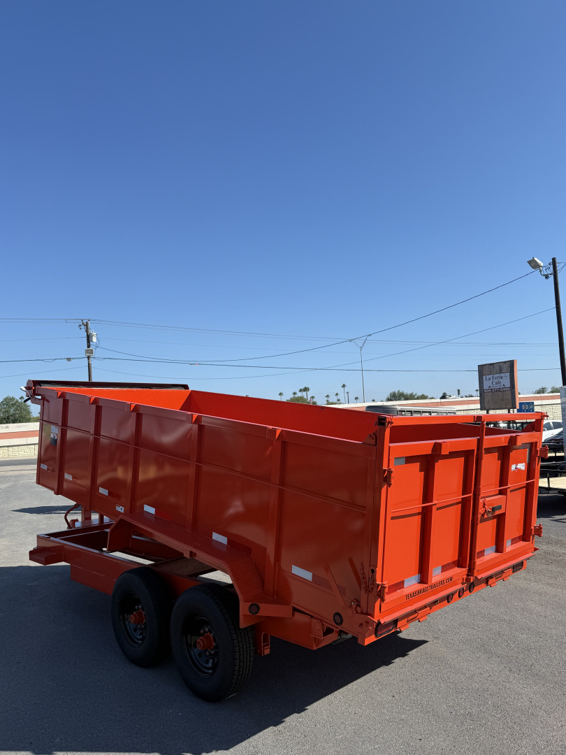 New 2025 Texas Bragg Trailers 7x16 3ft Walls Dump Trailer