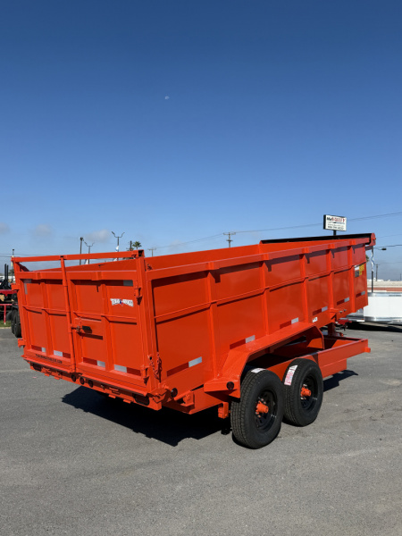New 2025 Texas Bragg Trailers 7x16 3ft Walls Dump Trailer