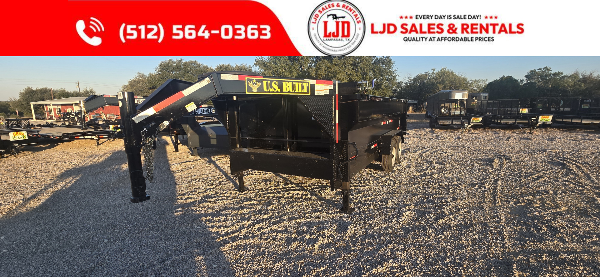 New 2026 US Built - Gooseneck Dump Trailer 18K GVWR - 16 Ply tires