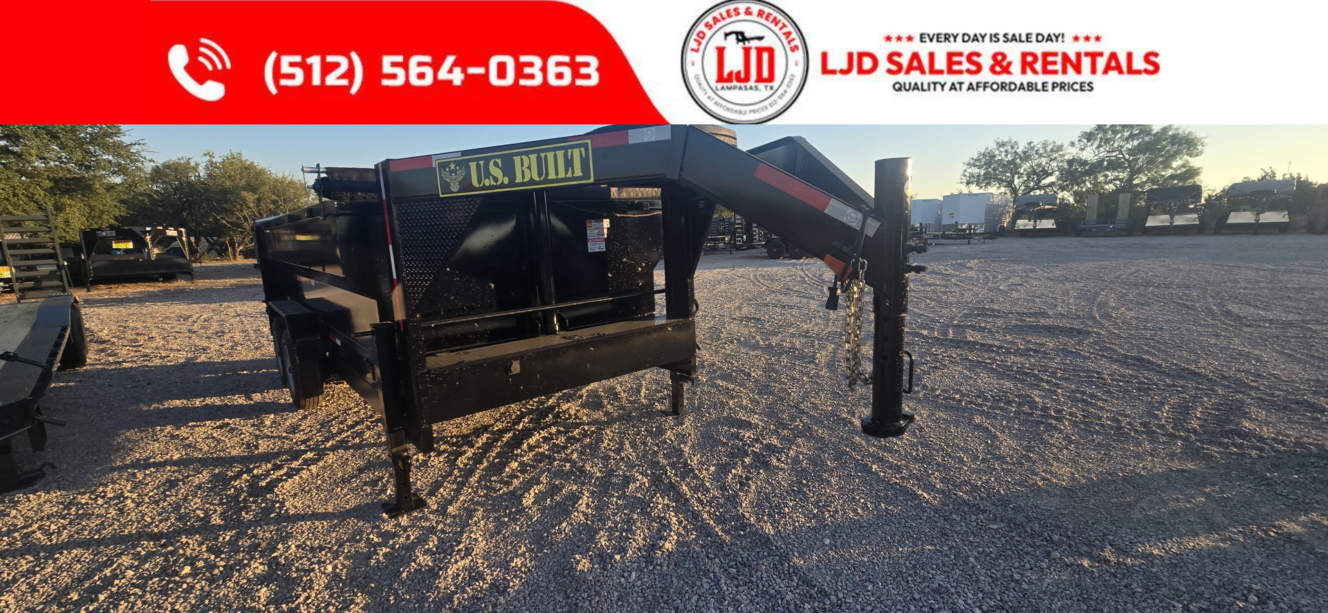 New 2026 US Built - Gooseneck Dump Trailer - 18K GVWR - 16' x 3' -