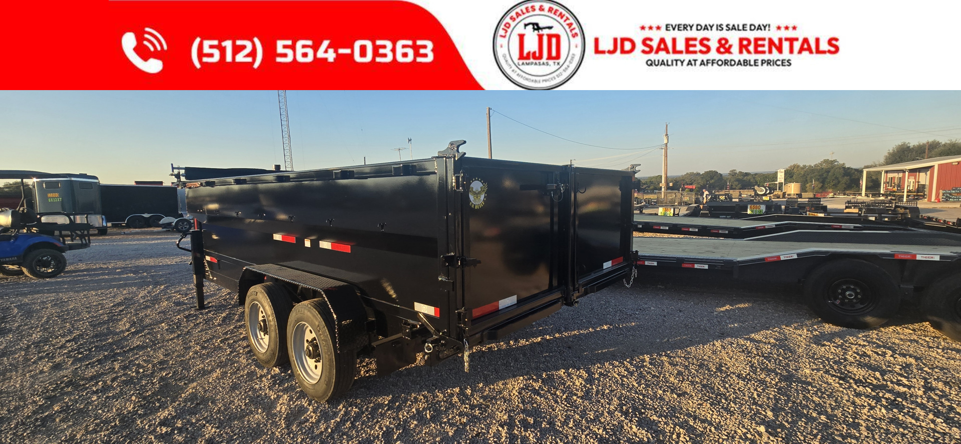 New 2026 US Built - Gooseneck Dump Trailer 18K GVWR - 16 Ply tires