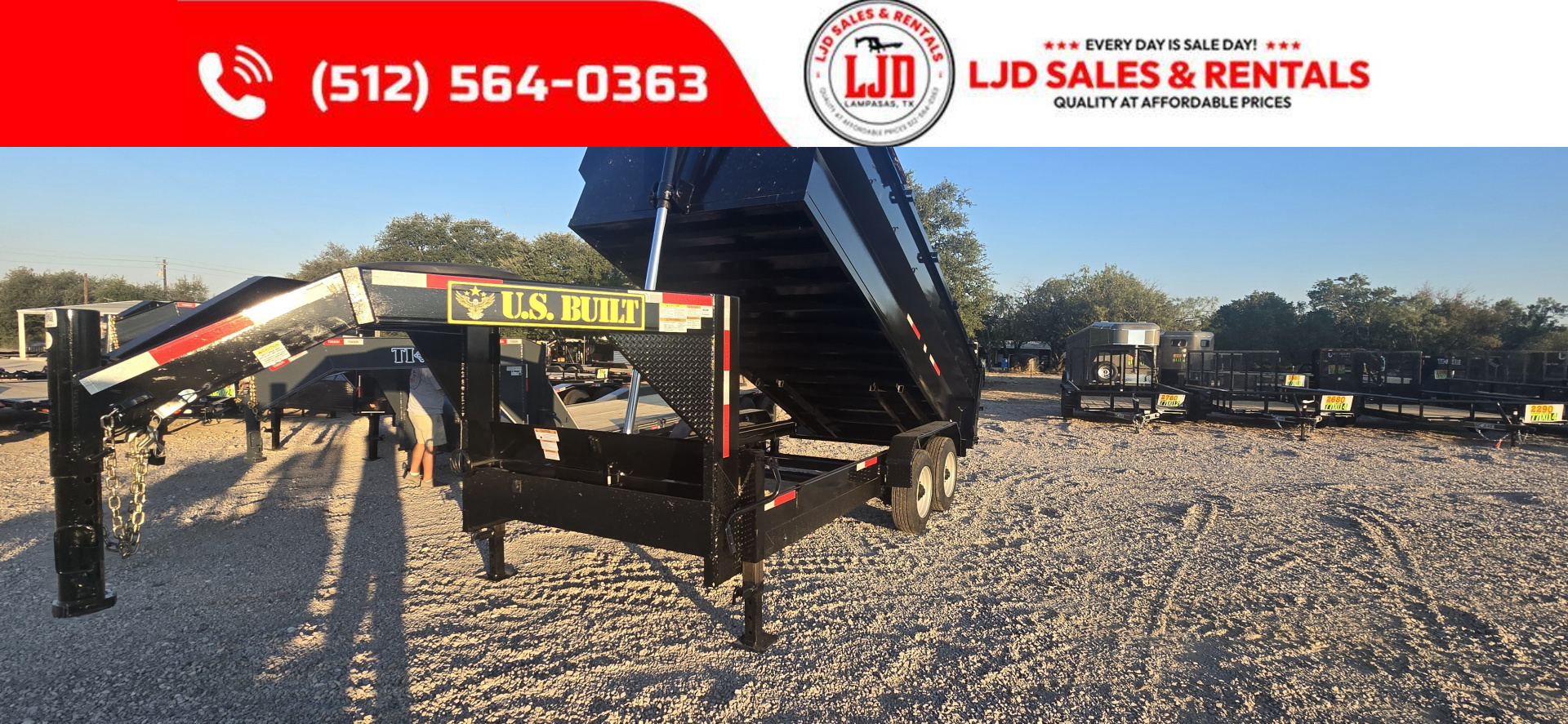 New 2026 US Built - Gooseneck Dump Trailer 18K GVWR - 16 Ply tires