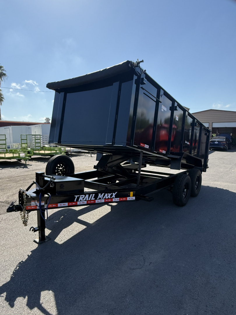 New 2025 Trail Maxx 7X16 4Ft Walls Dump Trailer