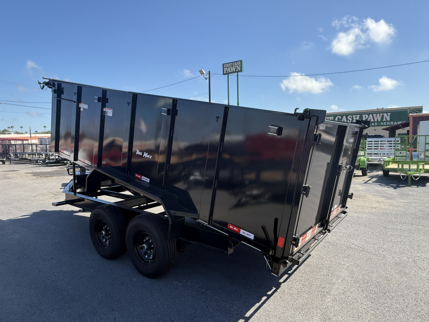 New 2025 Trail Maxx 7X16 4Ft Walls Dump Trailer