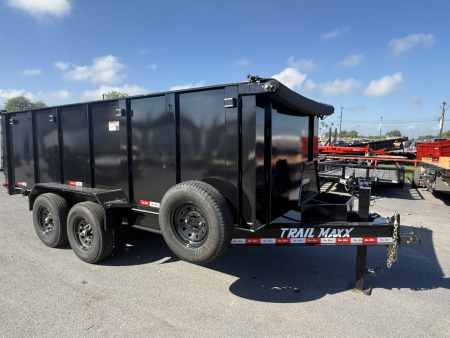 New 2025 Trail Maxx 7X16 4Ft Walls Dump Trailer