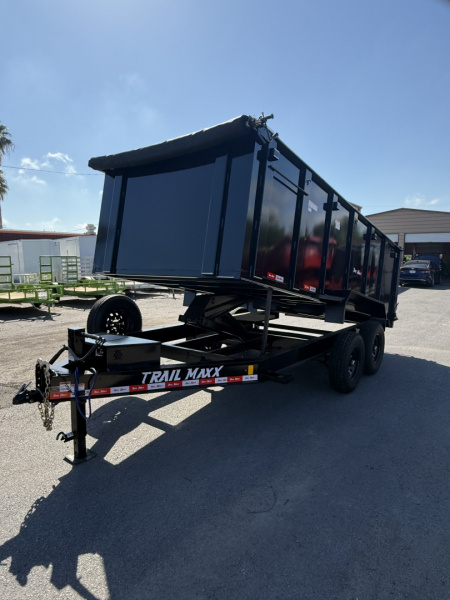 New 2025 Trail Maxx 7X16 4Ft Walls Dump Trailer