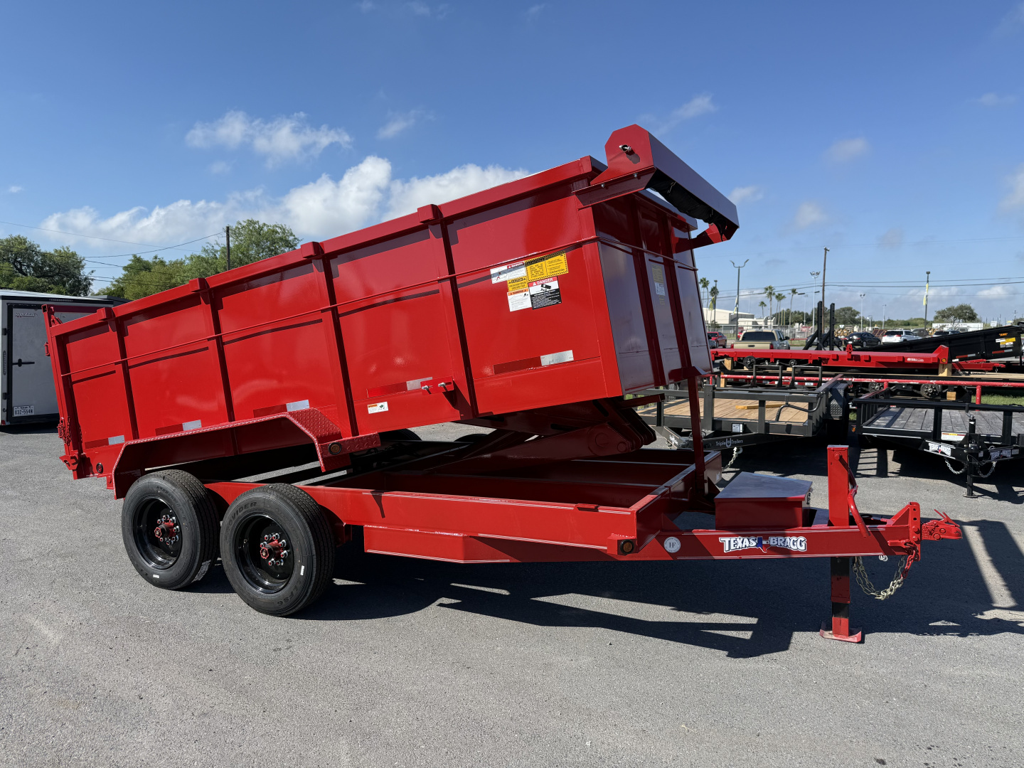 New 2025 Texas Bragg Trailers 7x14 3ft Walls Dump Trailer