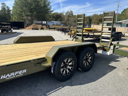 New 2025 82X20 14K EQUIPMENT HAULER WITH MESH CHAIN BOX AND RUB RAIL/CUSTOM WHEELS