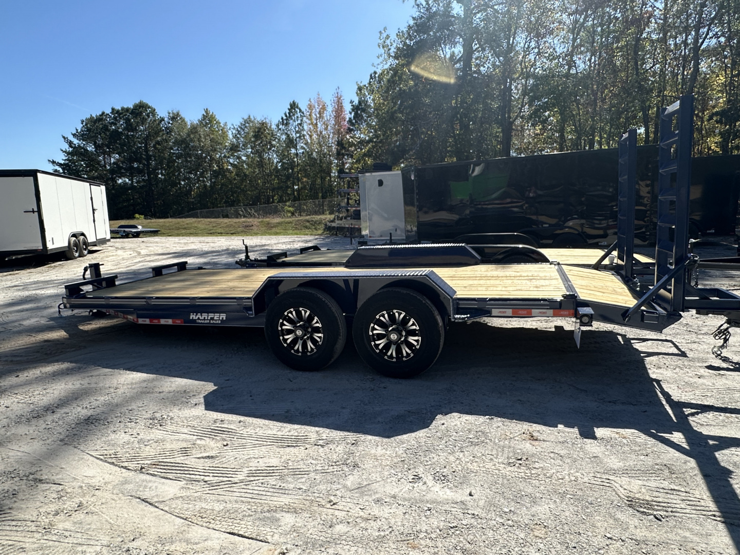 New 2025 82X20 14K EQUIPMENT HAULER WITH MESH CHAIN BOX AND RUB RAIL/CUSTOM WHEELS