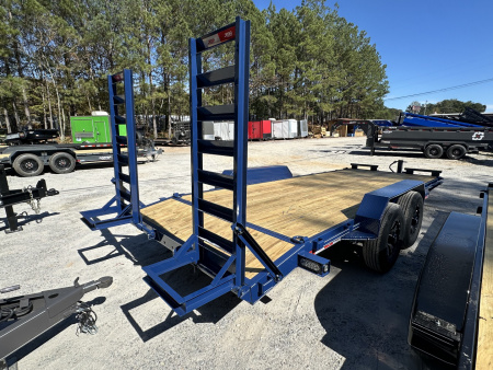 New 2025 82X20 14K EQUIPMENT HAULER WITH MESH CHAIN BOX AND RUB RAIL/CUSTOM WHEELS