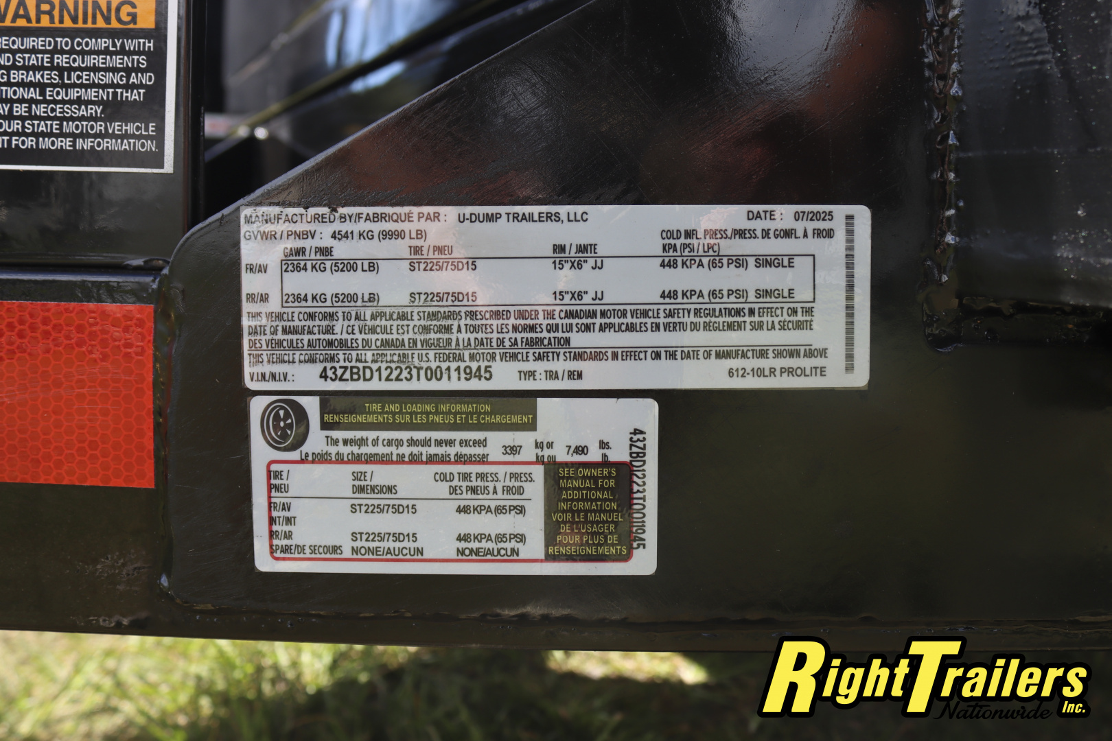 New 2026 6X12 U-Dump Dump Trailer