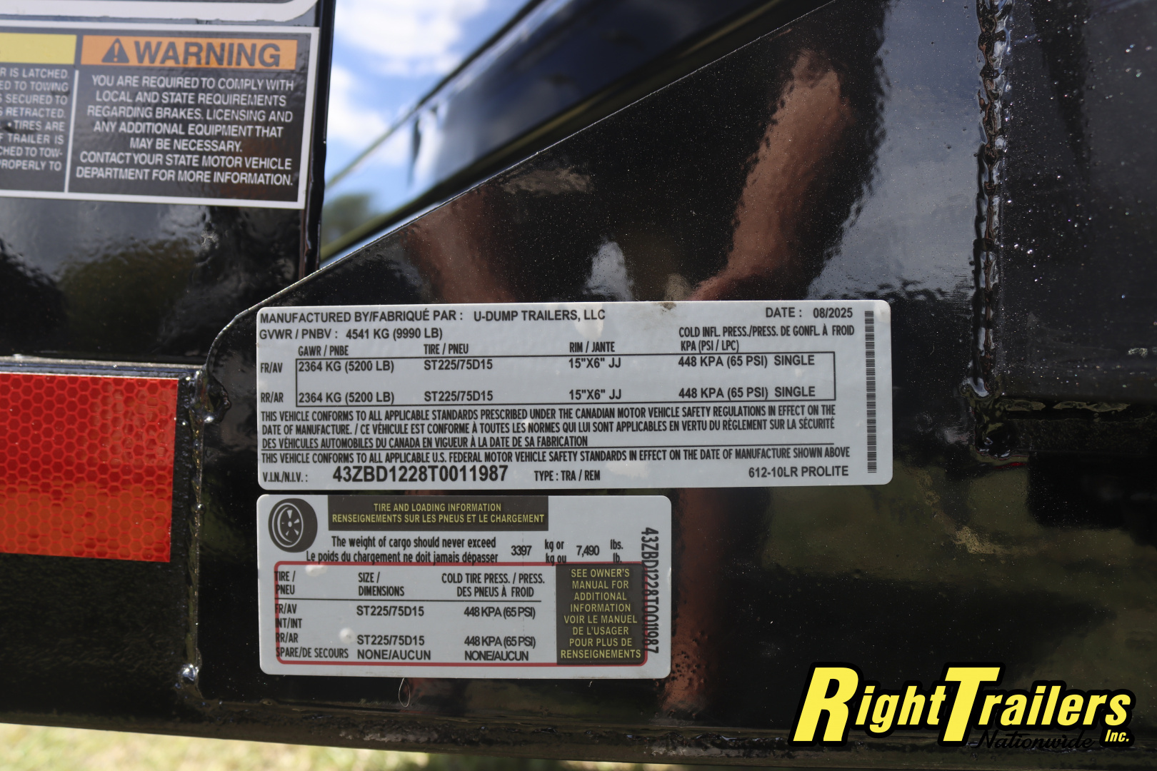 New 2026 6X12 U-Dump Dump Trailer