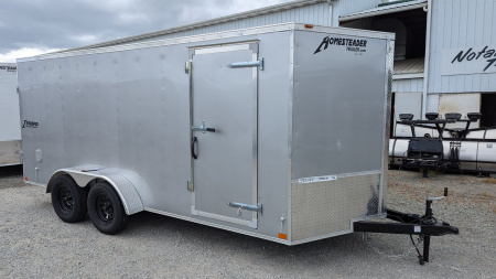 New 2025 Homesteader 7x16 Intrepid V-Nose Cargo Trailer w/ Barn Doors