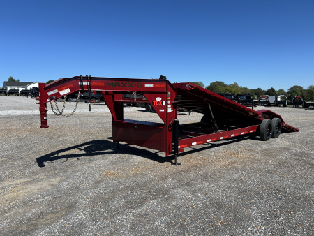 New 2026 MAXXD 102" X 28' 18K Gooseneck Power Tilt Trailer