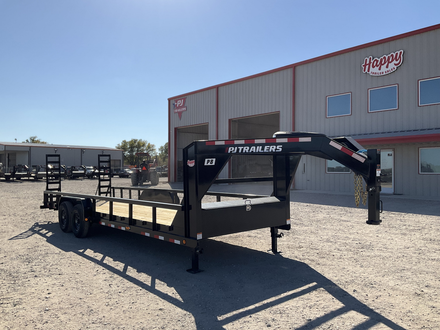 New 2026 PJ 83"x24' Gooseneck Angle Pipetop Trailer – P8