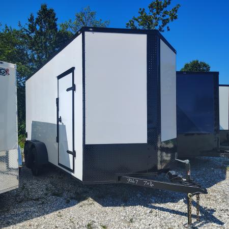 New 2026 Mammoth 7x16 TA Cargo / Enclosed Trailer, 7'6  interior height , 3.5k axles, .080 polycore exterior Cargo / Enclosed Trailer