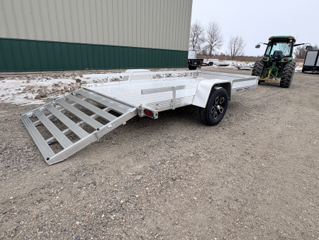 New 2026 76"x12' Bear Track Aluminum Utility Trailer