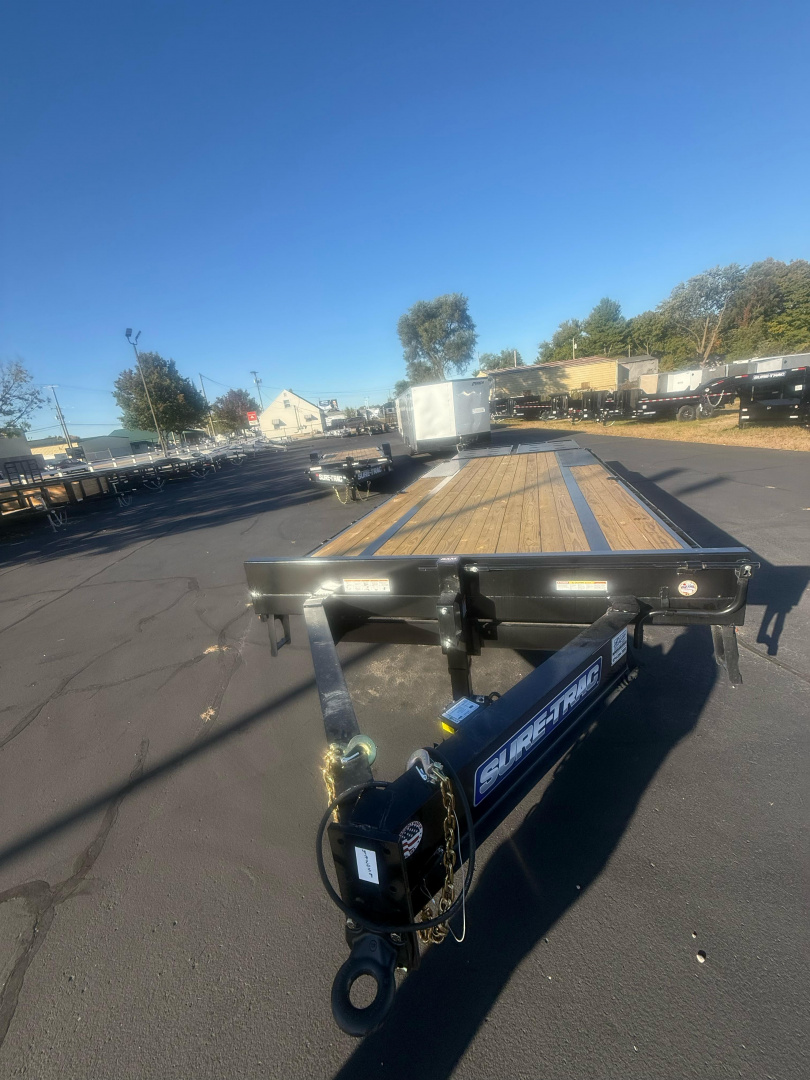 New 2026 Sure-Trac 8.5x20+5 17.6k Heavy Duty Low Pro Beavertail Deck over Deckover Trailer