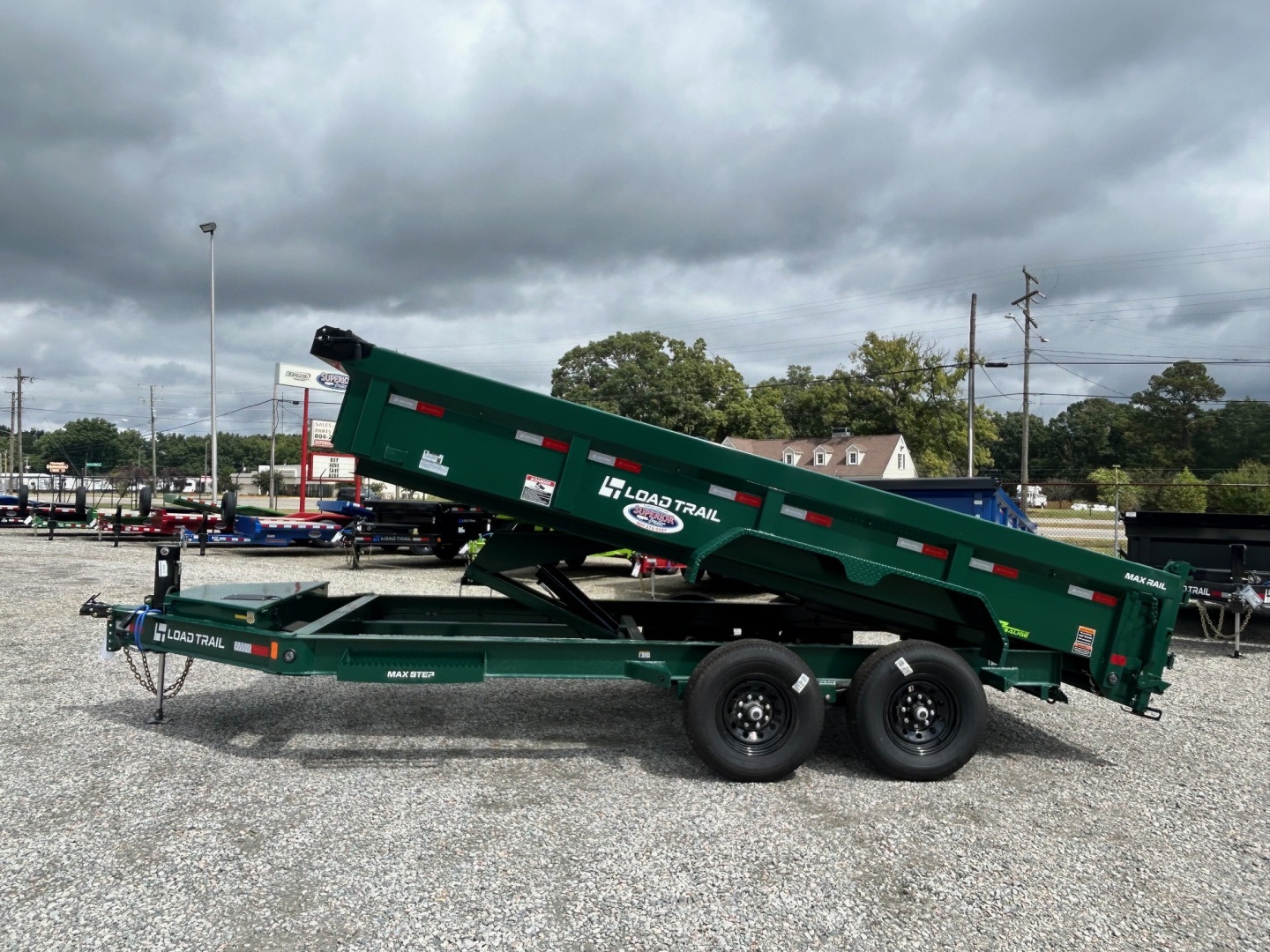 New 2026 Load Trail 7X16 14K Low Pro w/ 2' Sides Dump Trailer