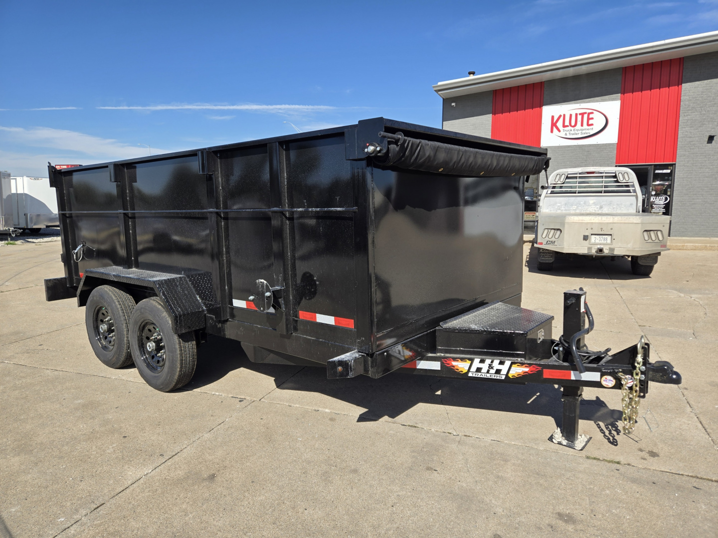 New 2026 H&H Trailers 7x14 High Side Scissor 14K Dump Trailer