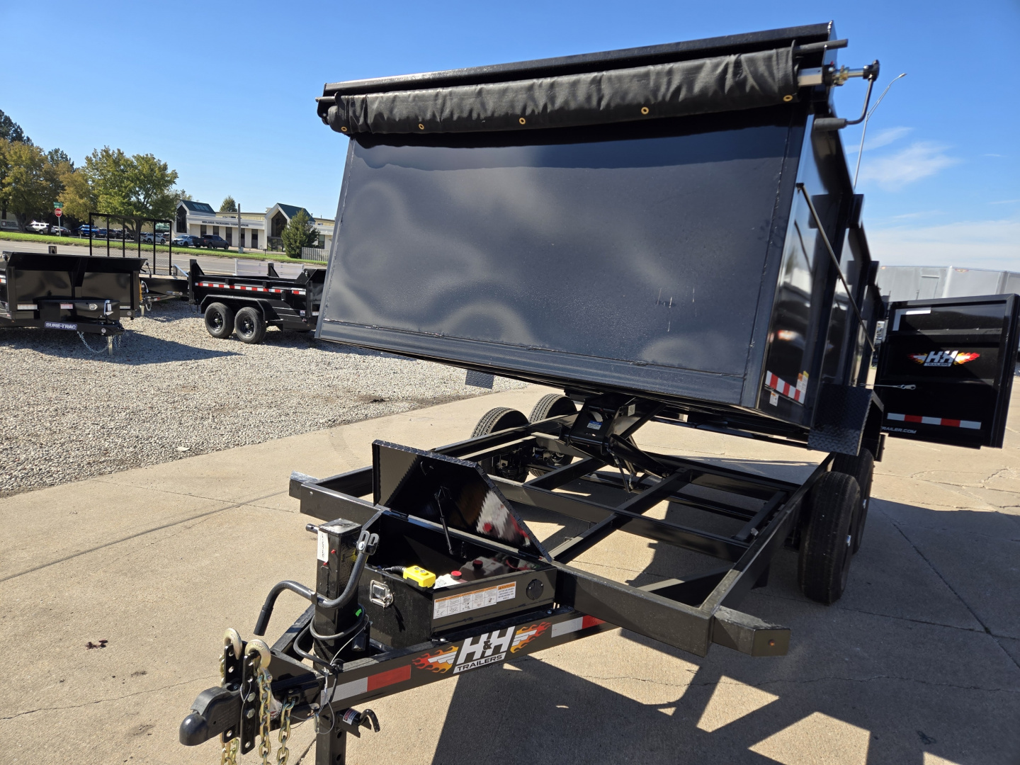 New 2026 H&H Trailers 7x14 High Side Scissor 14K Dump Trailer