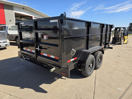 New 2026 H&H Trailers 7x14 High Side Scissor 14K Dump Trailer