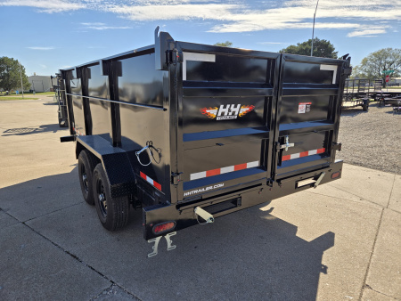 New 2026 H&H Trailers 7x14 High Side Scissor 14K Dump Trailer