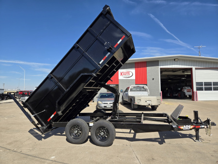 New 2026 H&H Trailers 7x14 High Side Scissor 14K Dump Trailer
