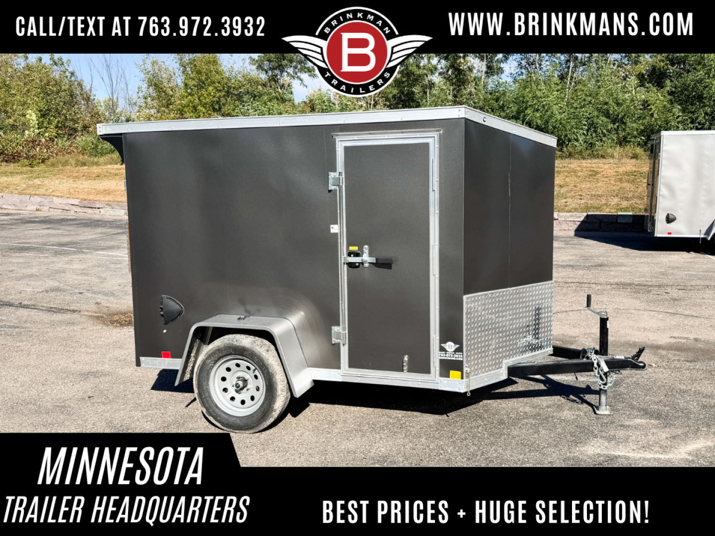 New 2025 RC 5x8 Enclosed Cargo Trailer - Ramp Door!