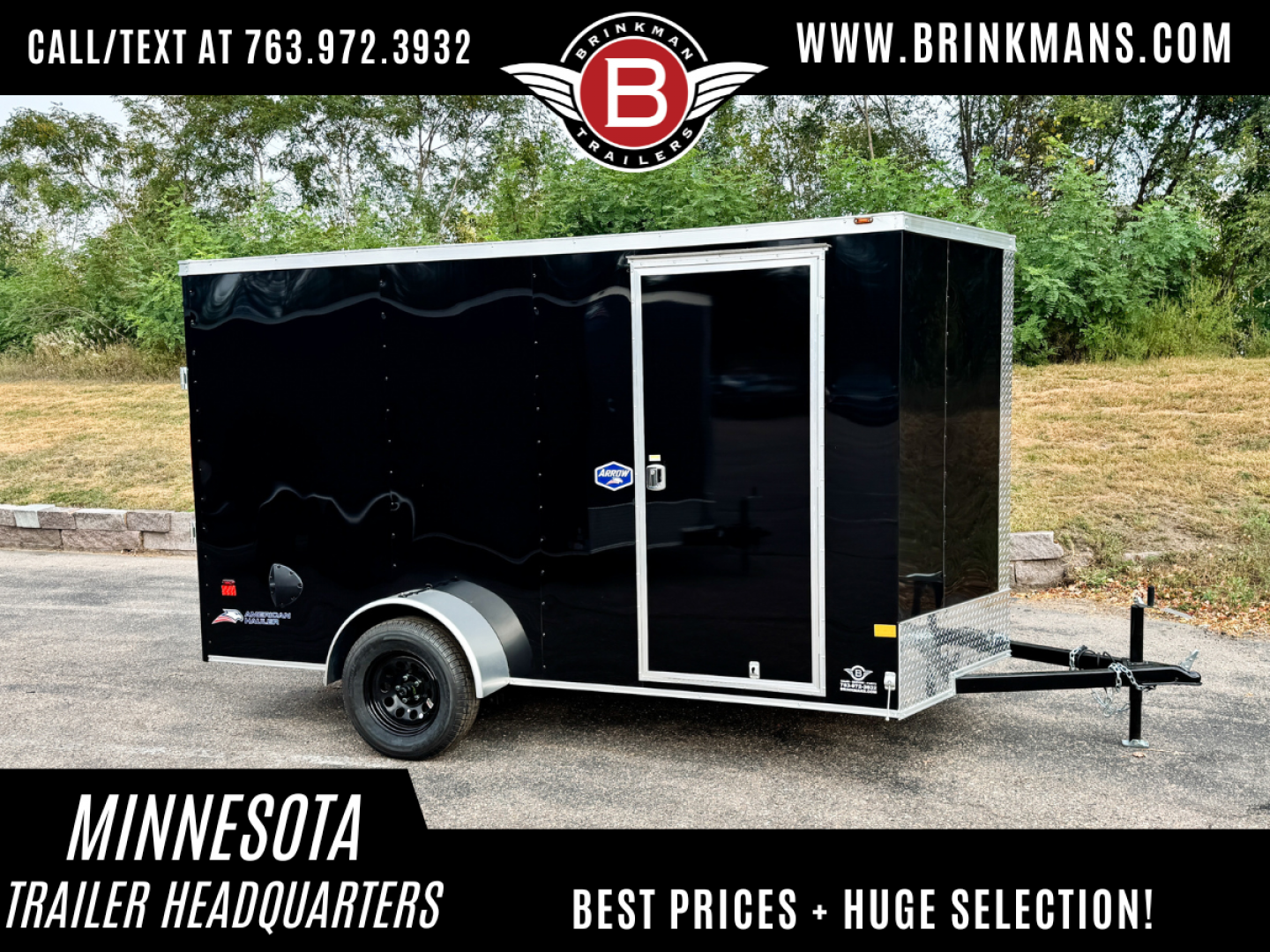 New American Hauler 6x12 Enclosed Trailer - Rear Ramp Door!