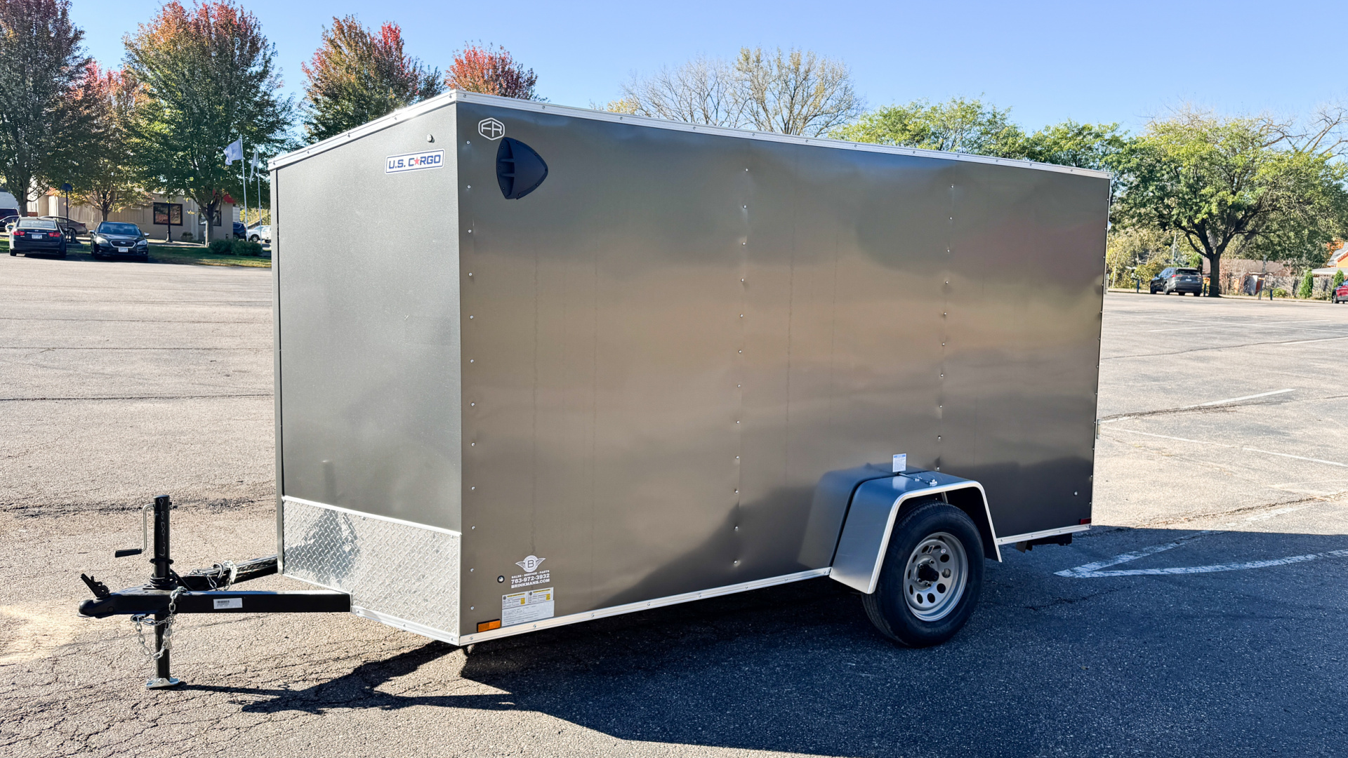 New US Cargo 6x12 Enclosed Cargo Trailer - Ramp Door!