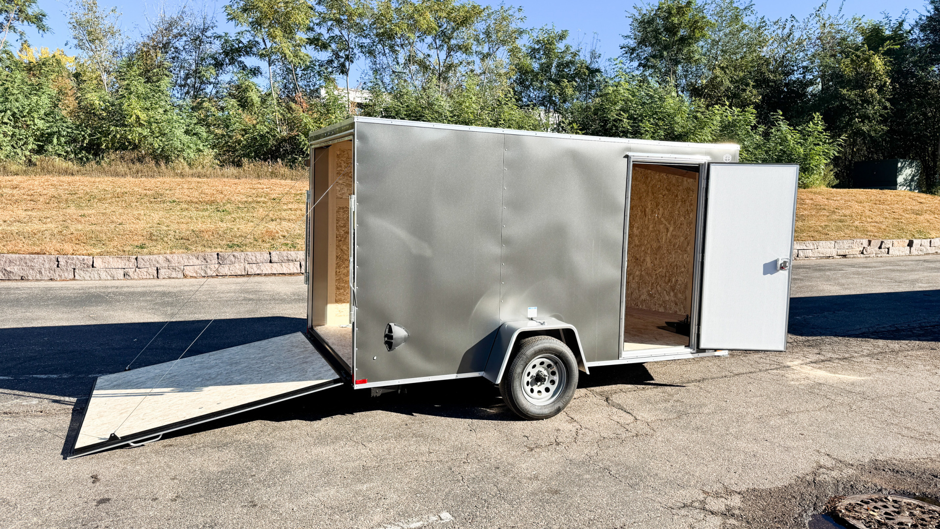 New US Cargo 6x12 Enclosed Cargo Trailer - Ramp Door!