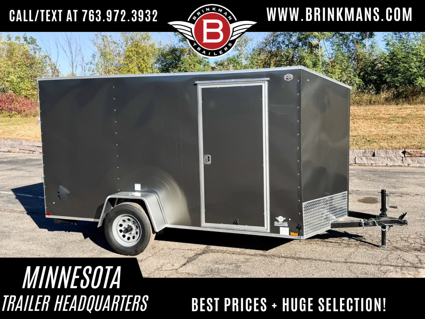 New US Cargo 6x12 Enclosed Cargo Trailer - Ramp Door!