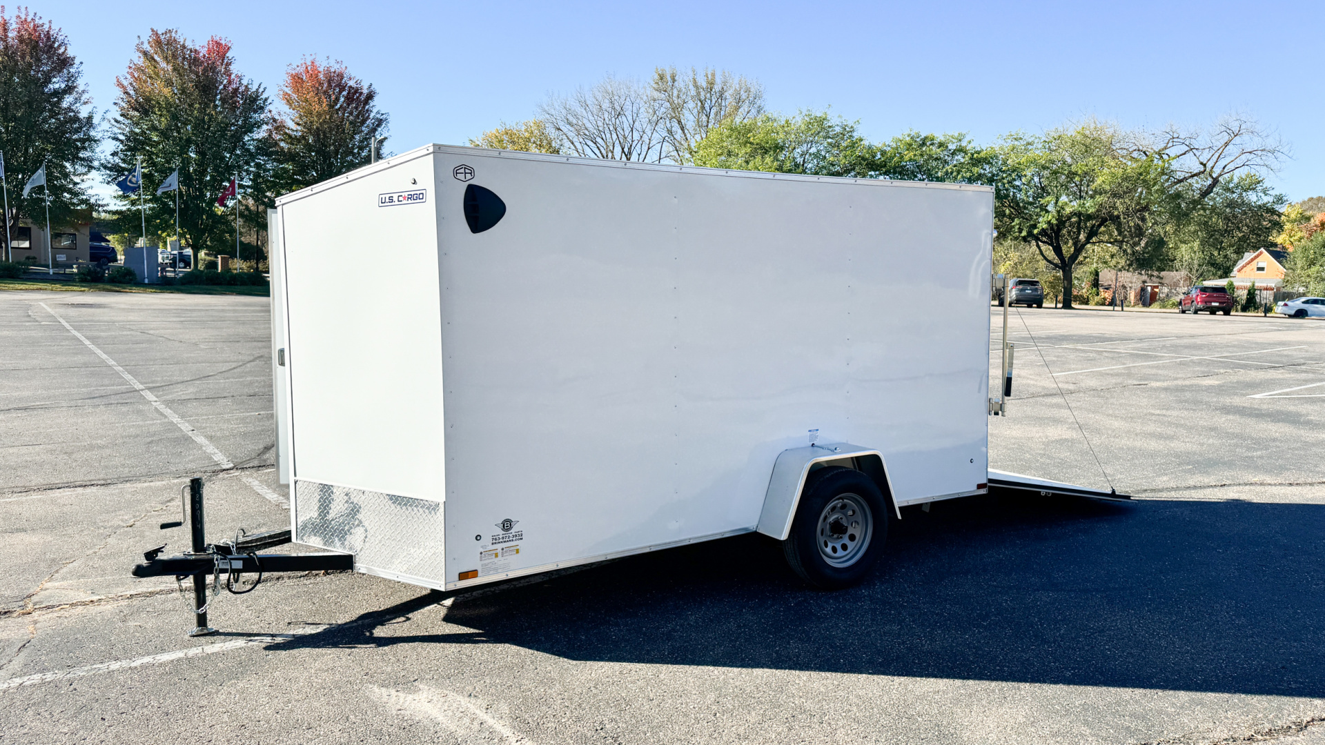 New US Cargo 6x12 Enclosed Cargo Trailer - Ramp Door!
