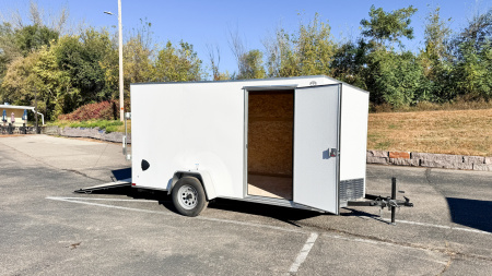 New US Cargo 6x12 Enclosed Cargo Trailer - Ramp Door!