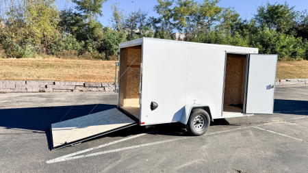 New US Cargo 6x12 Enclosed Cargo Trailer - Ramp Door!