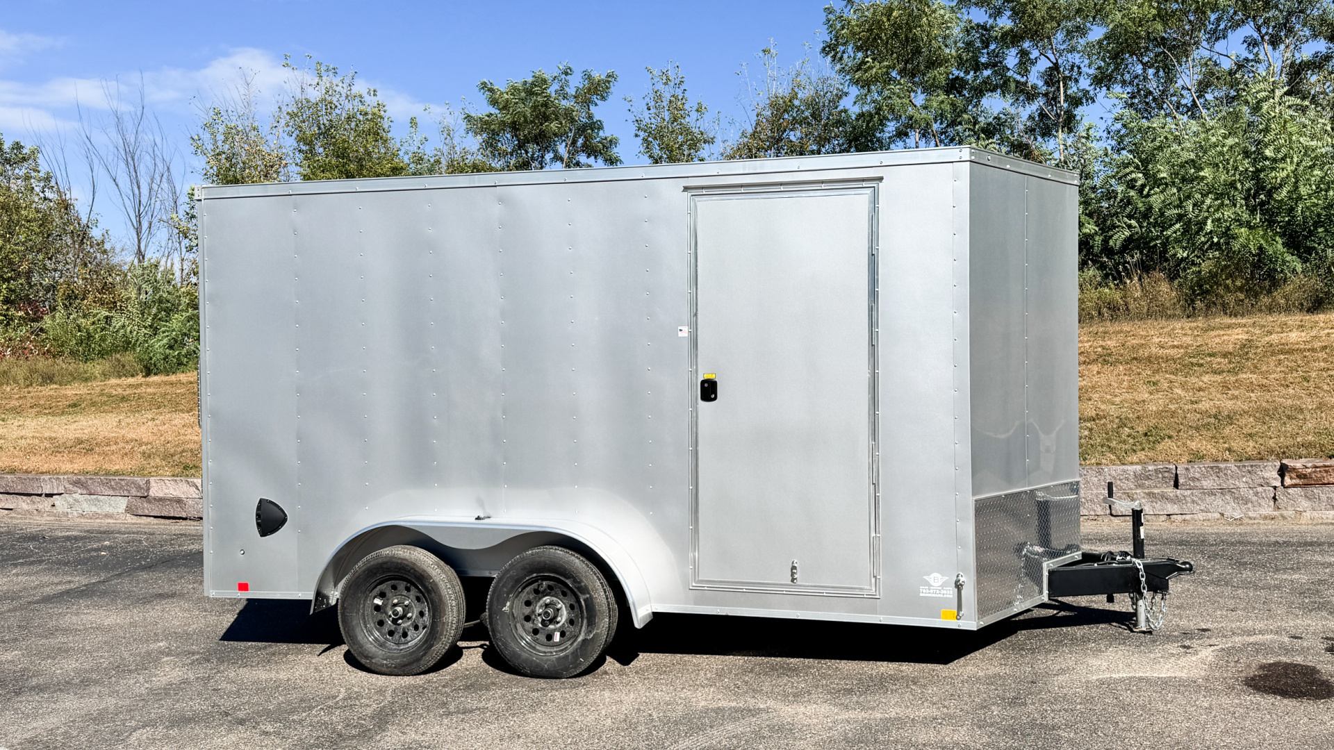 New RC Trailer 7x14 Enclosed Cargo Trailer - Ramp Door!