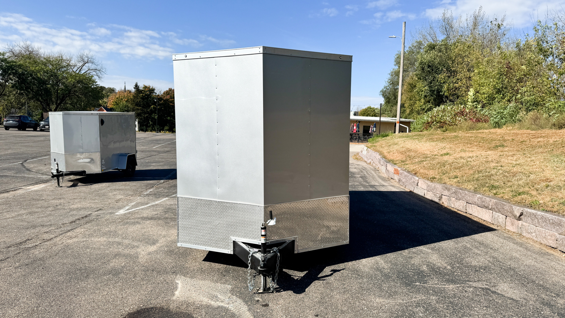 New RC Trailer 7x14 Enclosed Cargo Trailer - Ramp Door!