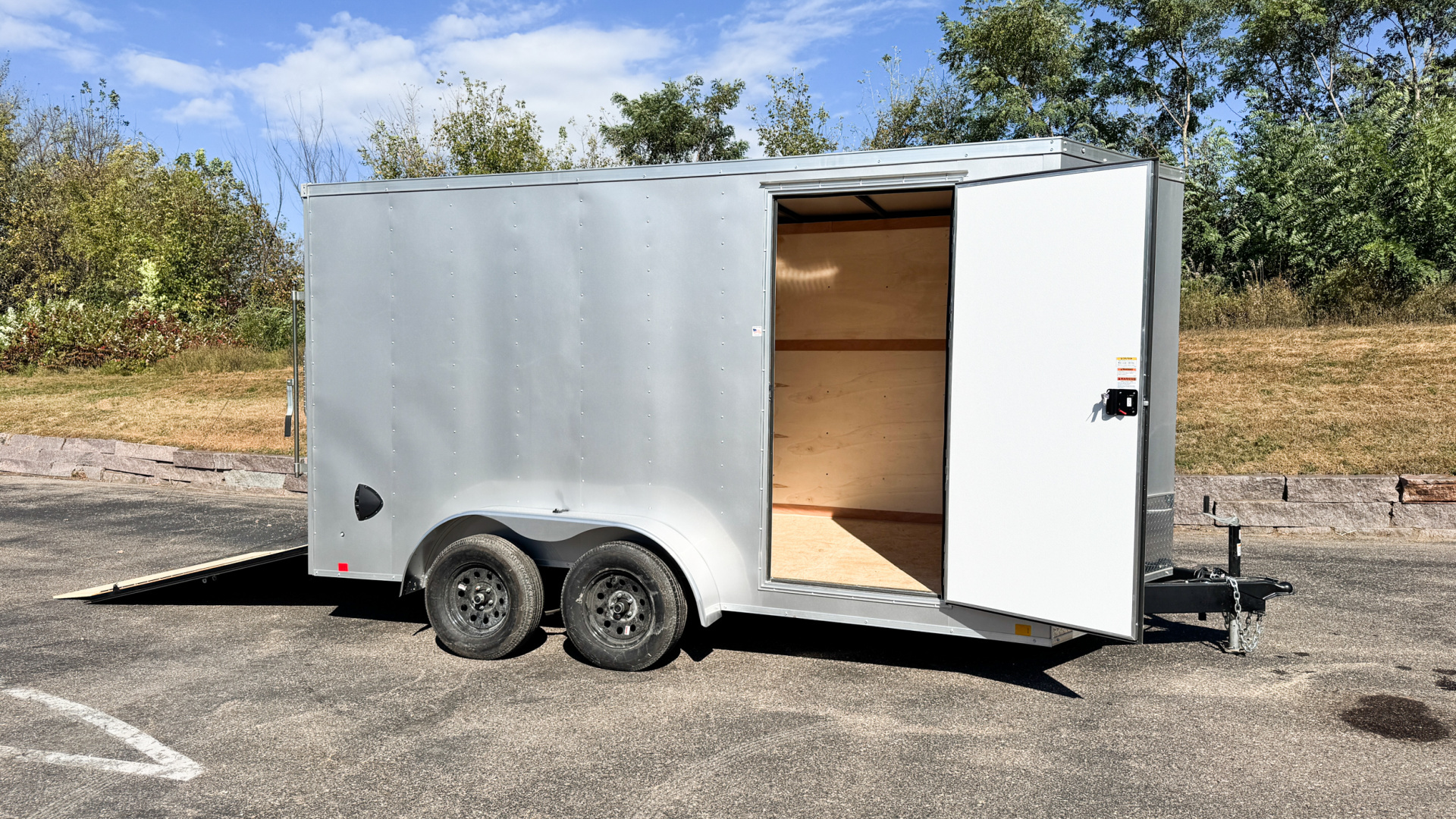New RC Trailer 7x14 Enclosed Cargo Trailer - Ramp Door!