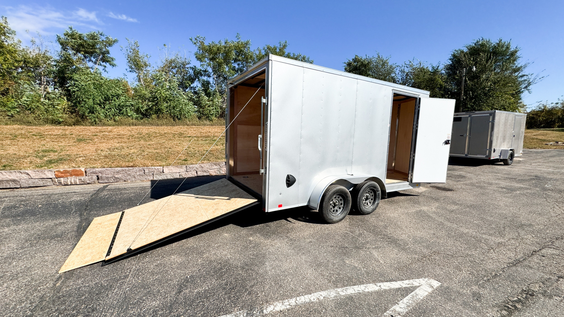 New RC Trailer 7x14 Enclosed Cargo Trailer - Ramp Door!